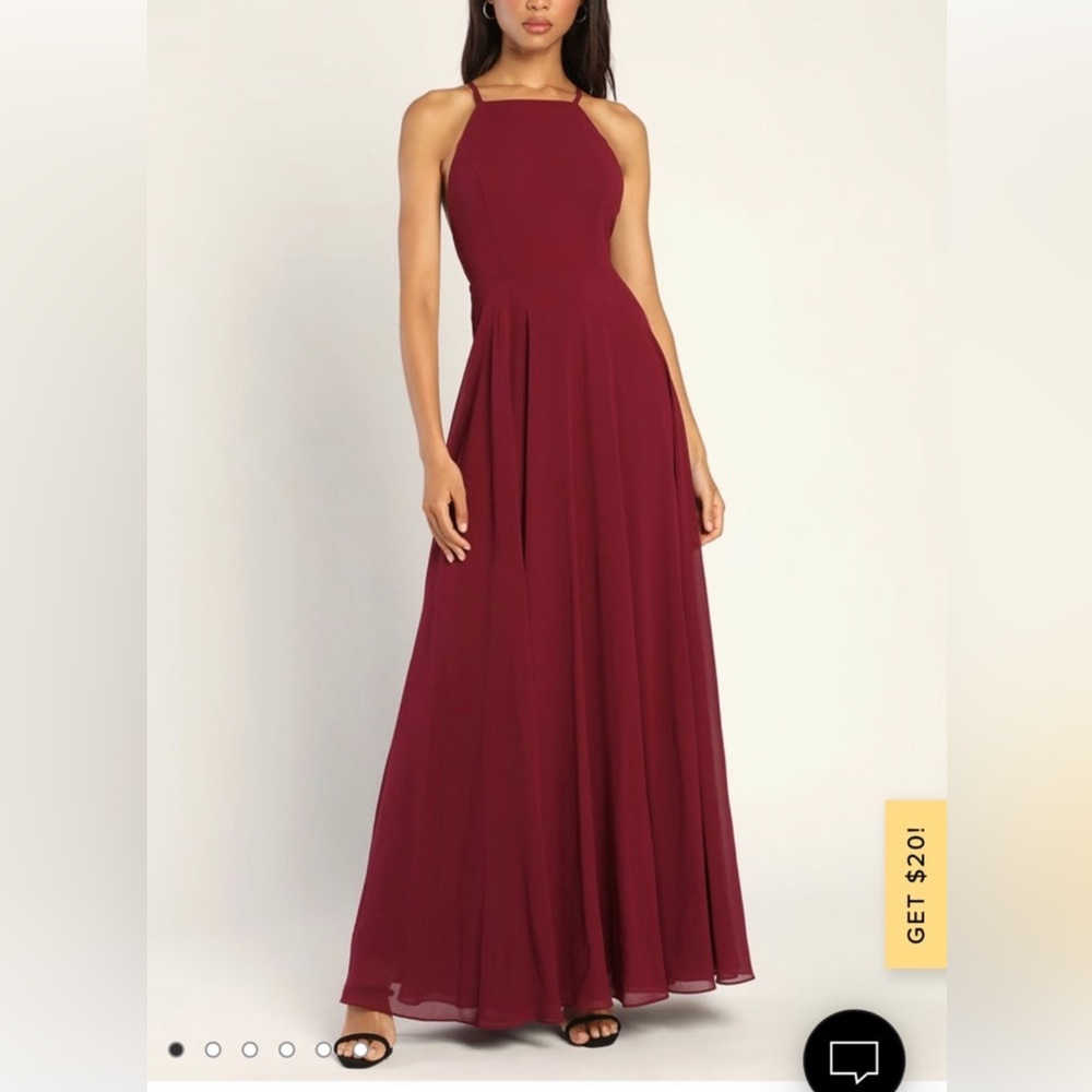Red maxi dress